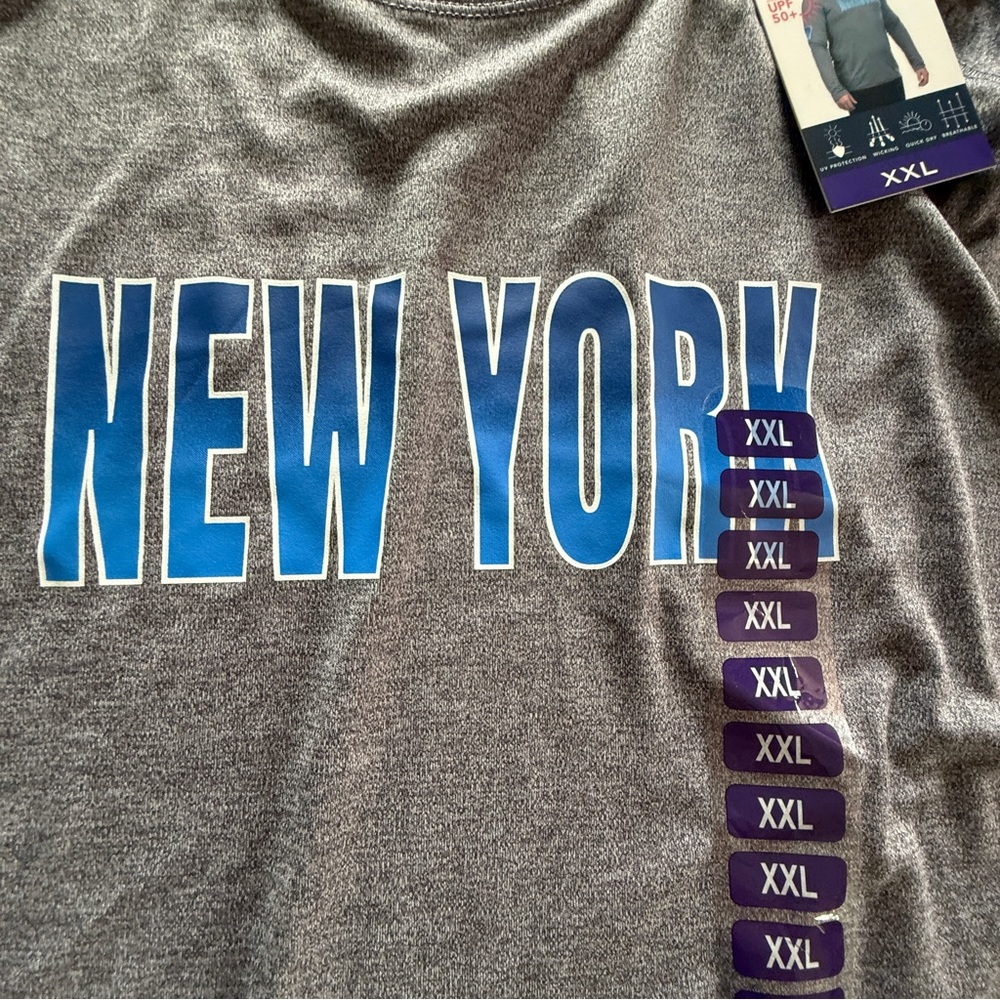 State of Mine Moisture Wicking LS shirt New York Graphic | Size XXL | Gray - Picture 3 of 9